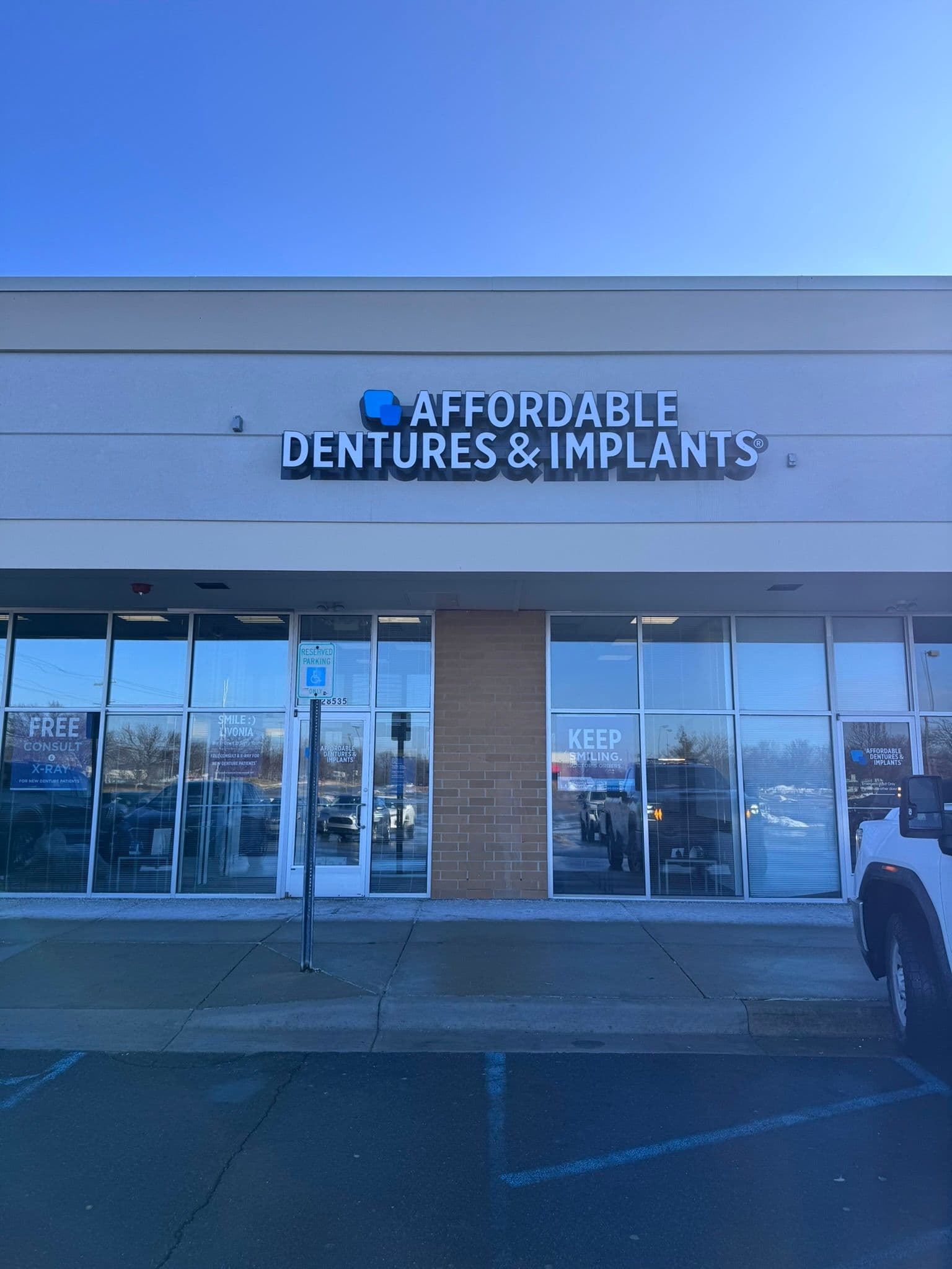 Exterior of Affordable Dentures & Implants in Livonia MI