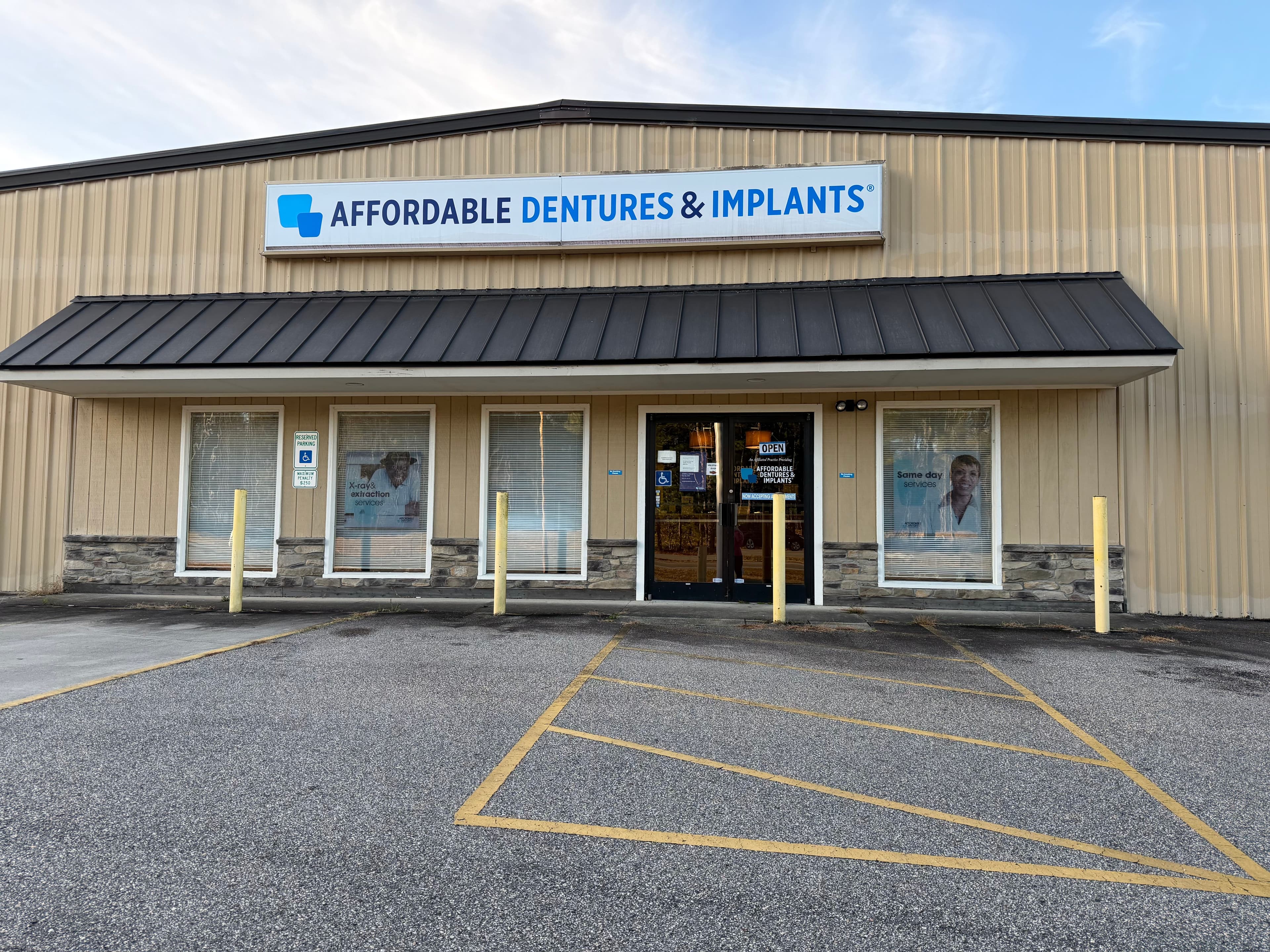 Exterior of Affordable Dentures & Implants in Rockingham, NC