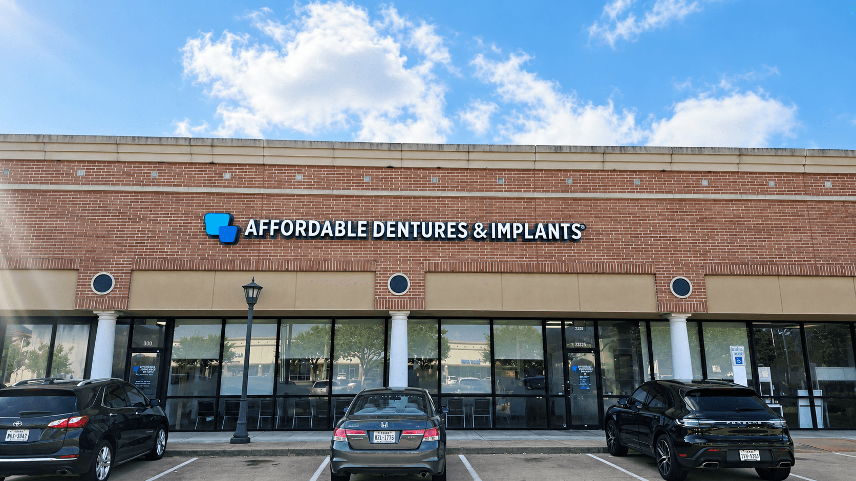 Exterior of Affordable Dentures & Implants in Katy, TX