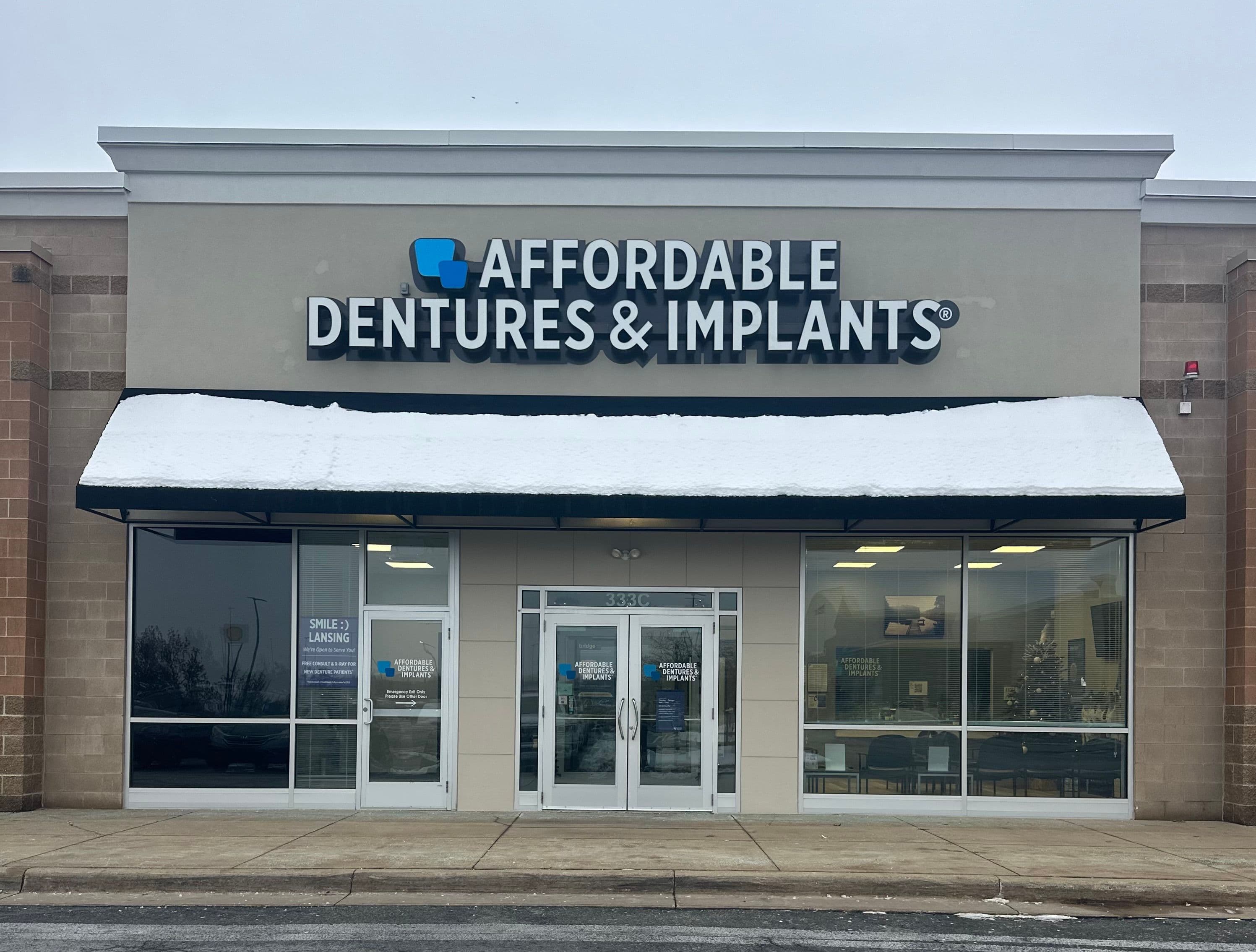 Exterior of Affordable Dentures & Implants in Lansing, MI