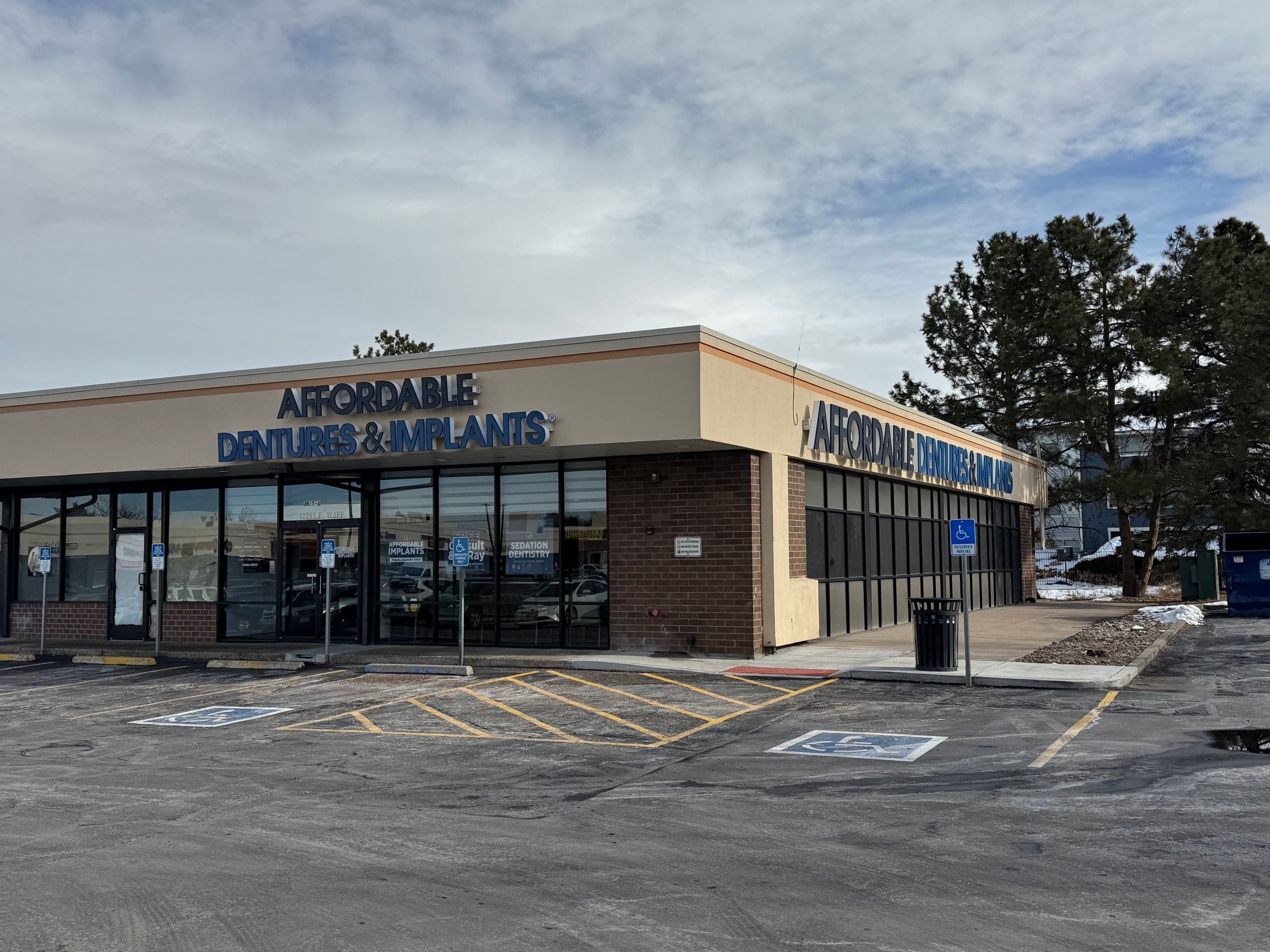 Exterior of Affordable Dentures & Implants in Aurora, CO